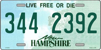 NH license plate 3442392