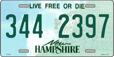 NH license plate 3442397