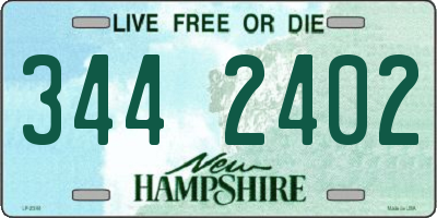 NH license plate 3442402