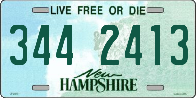 NH license plate 3442413