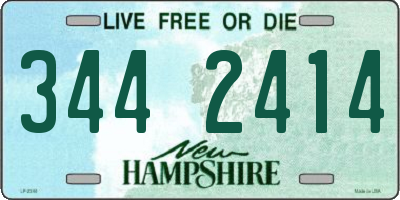 NH license plate 3442414
