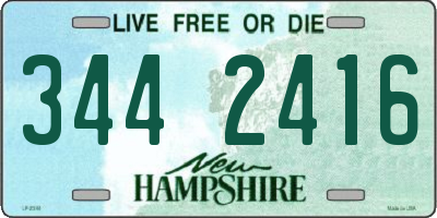 NH license plate 3442416