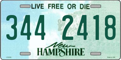 NH license plate 3442418