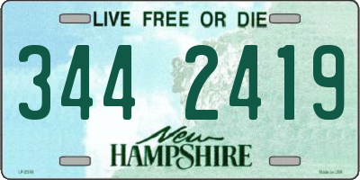 NH license plate 3442419