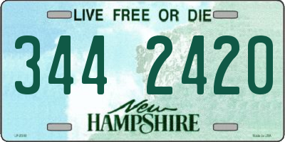 NH license plate 3442420