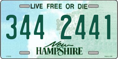 NH license plate 3442441
