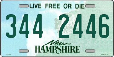 NH license plate 3442446