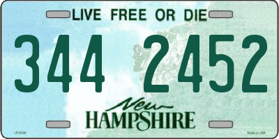 NH license plate 3442452