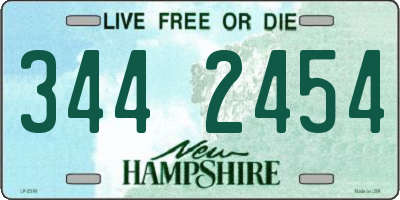 NH license plate 3442454