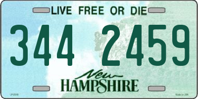 NH license plate 3442459