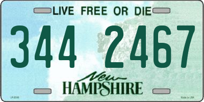 NH license plate 3442467