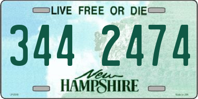 NH license plate 3442474