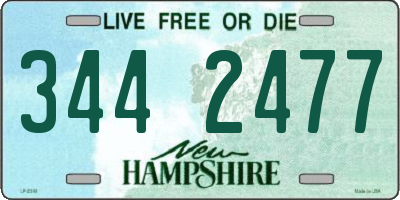 NH license plate 3442477
