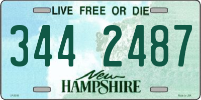 NH license plate 3442487