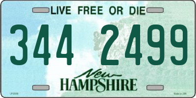 NH license plate 3442499