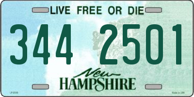 NH license plate 3442501