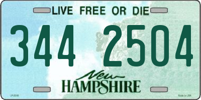 NH license plate 3442504