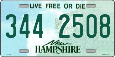 NH license plate 3442508