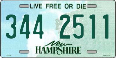 NH license plate 3442511
