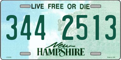 NH license plate 3442513