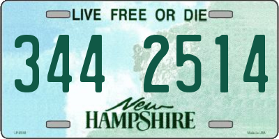 NH license plate 3442514
