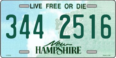 NH license plate 3442516