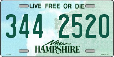 NH license plate 3442520