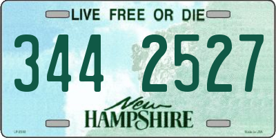 NH license plate 3442527