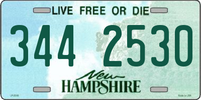 NH license plate 3442530