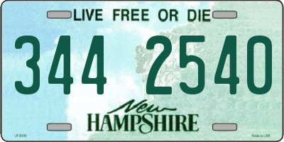 NH license plate 3442540