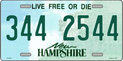 NH license plate 3442544