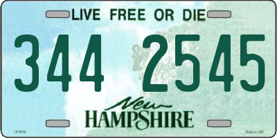 NH license plate 3442545
