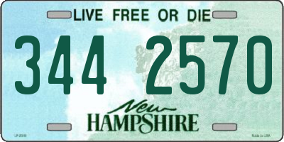 NH license plate 3442570
