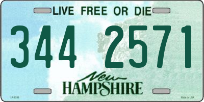 NH license plate 3442571