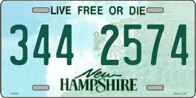 NH license plate 3442574