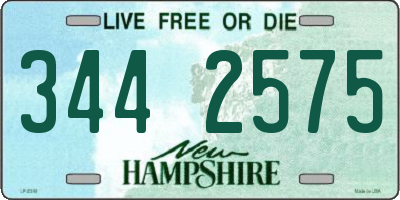 NH license plate 3442575