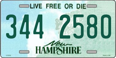 NH license plate 3442580