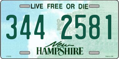 NH license plate 3442581