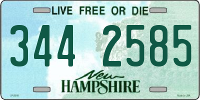 NH license plate 3442585