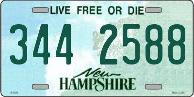 NH license plate 3442588