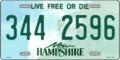 NH license plate 3442596