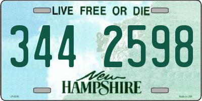 NH license plate 3442598