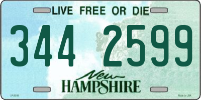 NH license plate 3442599