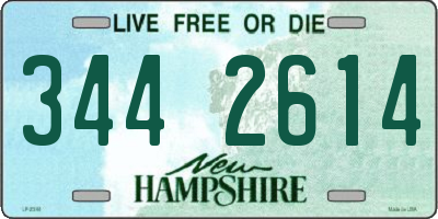 NH license plate 3442614