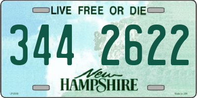 NH license plate 3442622