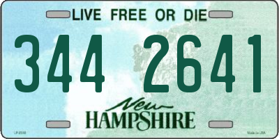 NH license plate 3442641