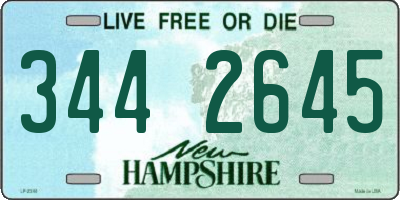 NH license plate 3442645