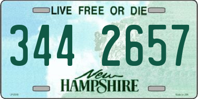 NH license plate 3442657