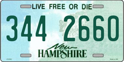NH license plate 3442660