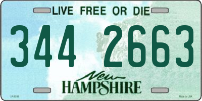 NH license plate 3442663